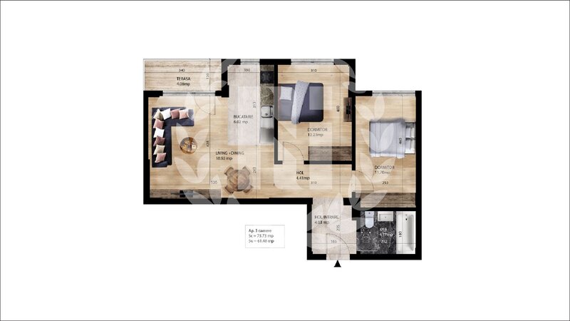 Pantelimon, apartament 3 camere